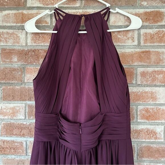 Bill Levkoff 1161 Bridesmaid Gown Dress Formal Open Back Halter Women’s 8 Purple - Picture 6 of 10
